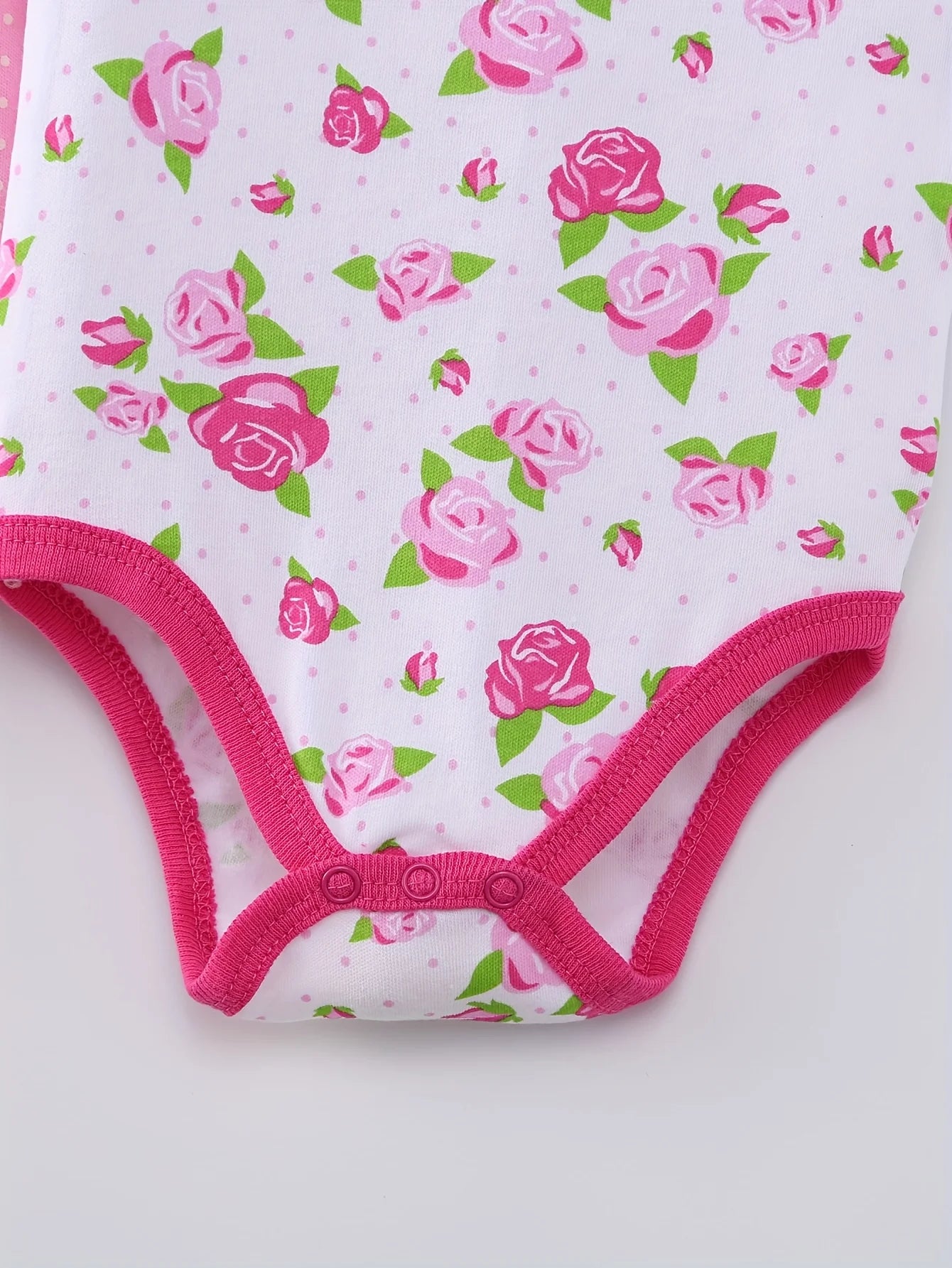 5pcs Baby Girls Short Sleeve Triangle Bodysuits, Cotton Breathable Floral & Heart Print Outfits, Essential Wear for Newborns, Hospital & Outdoor Use, Crew Neck,, Perfect for Outdoor