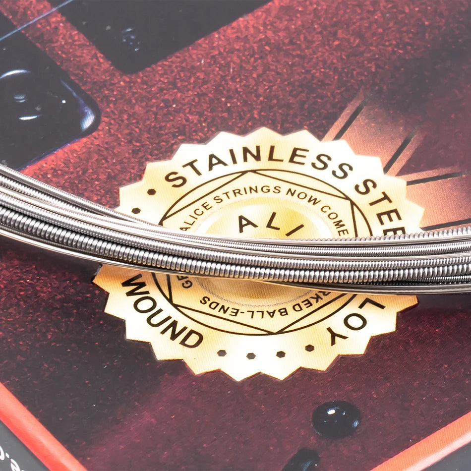 Alice AE538 Electric Guitar Strings 09-42/10-46 Hexagonal Steel Core Stainless Steel Alloy For a Forceful Guitar Accessories