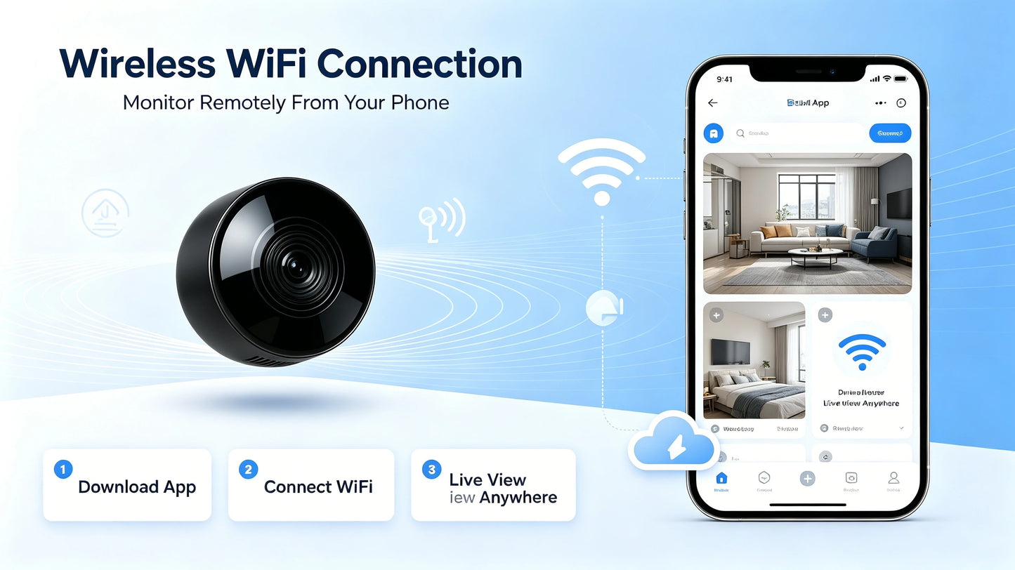 Y43  Baby Monitor Camera, Wireless WiFi Home HD Night Vision Baby Care Two-Way Audio Security Cam