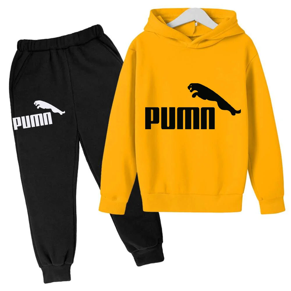 Spring Autumn New Fashion Kids Tracksuits 3-12 Years Boys and Girls Casual Sports Hoodie Tops+pants 2pcs Sets Children Clothes
