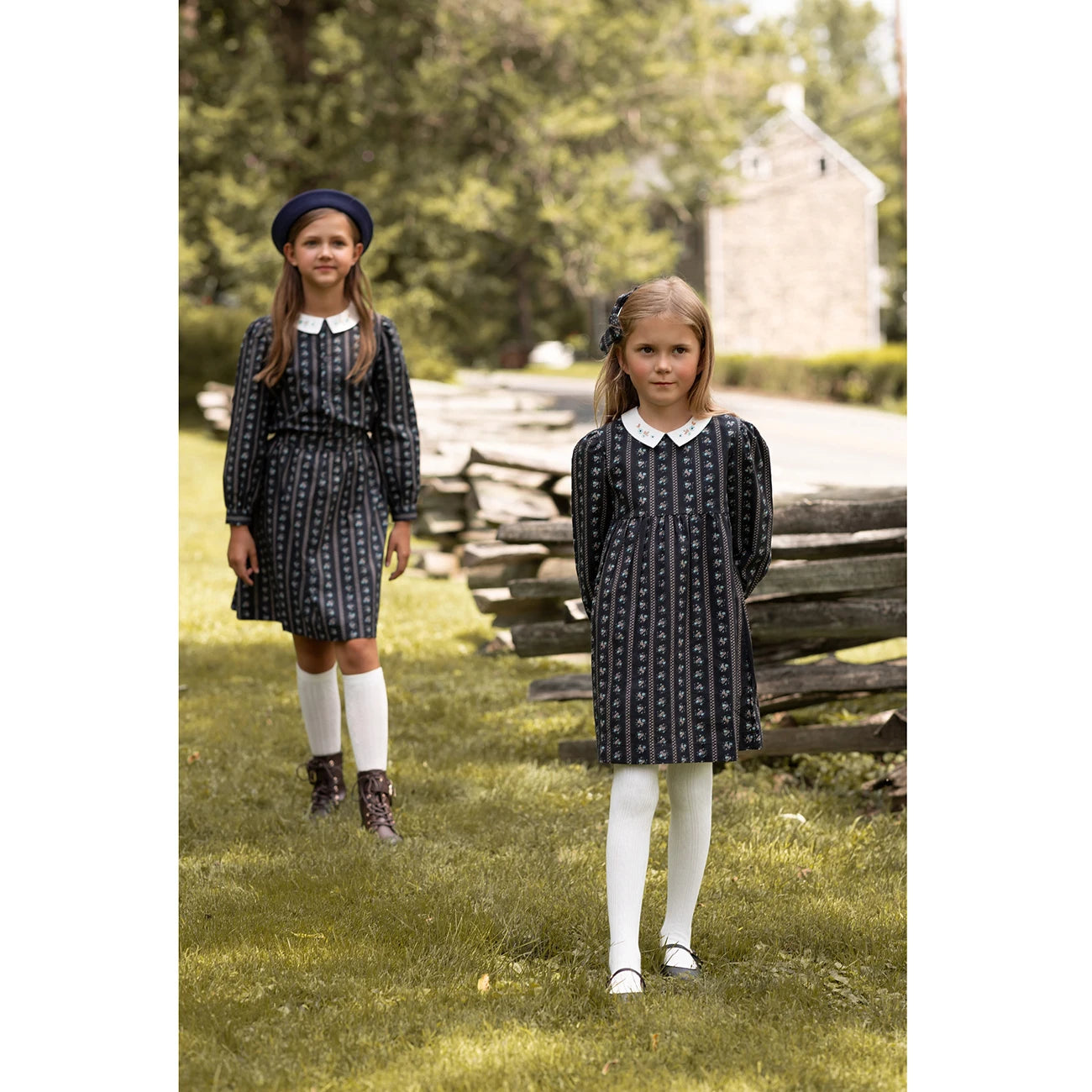 AP AW25 Duchess Collection Floral Printing Dress Elegant Clothing Set Boys Blazer Brothers Sisters Family Matching Outfits