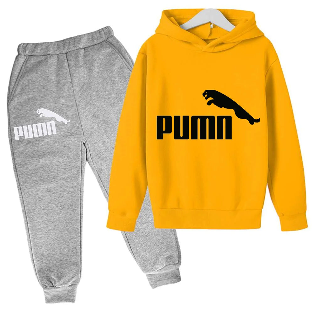 Spring Autumn New Fashion Kids Tracksuits 3-12 Years Boys and Girls Casual Sports Hoodie Tops+pants 2pcs Sets Children Clothes