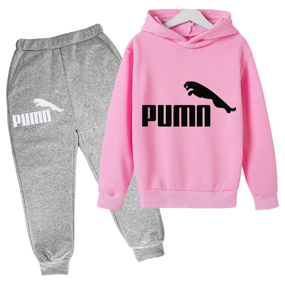 Spring Autumn New Fashion Kids Tracksuits 3-12 Years Boys and Girls Casual Sports Hoodie Tops+pants 2pcs Sets Children Clothes