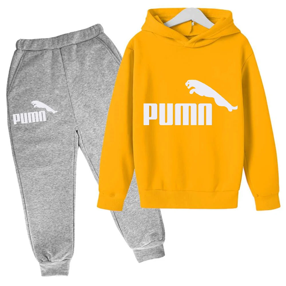 Spring Autumn New Fashion Kids Tracksuits 3-12 Years Boys and Girls Casual Sports Hoodie Tops+pants 2pcs Sets Children Clothes