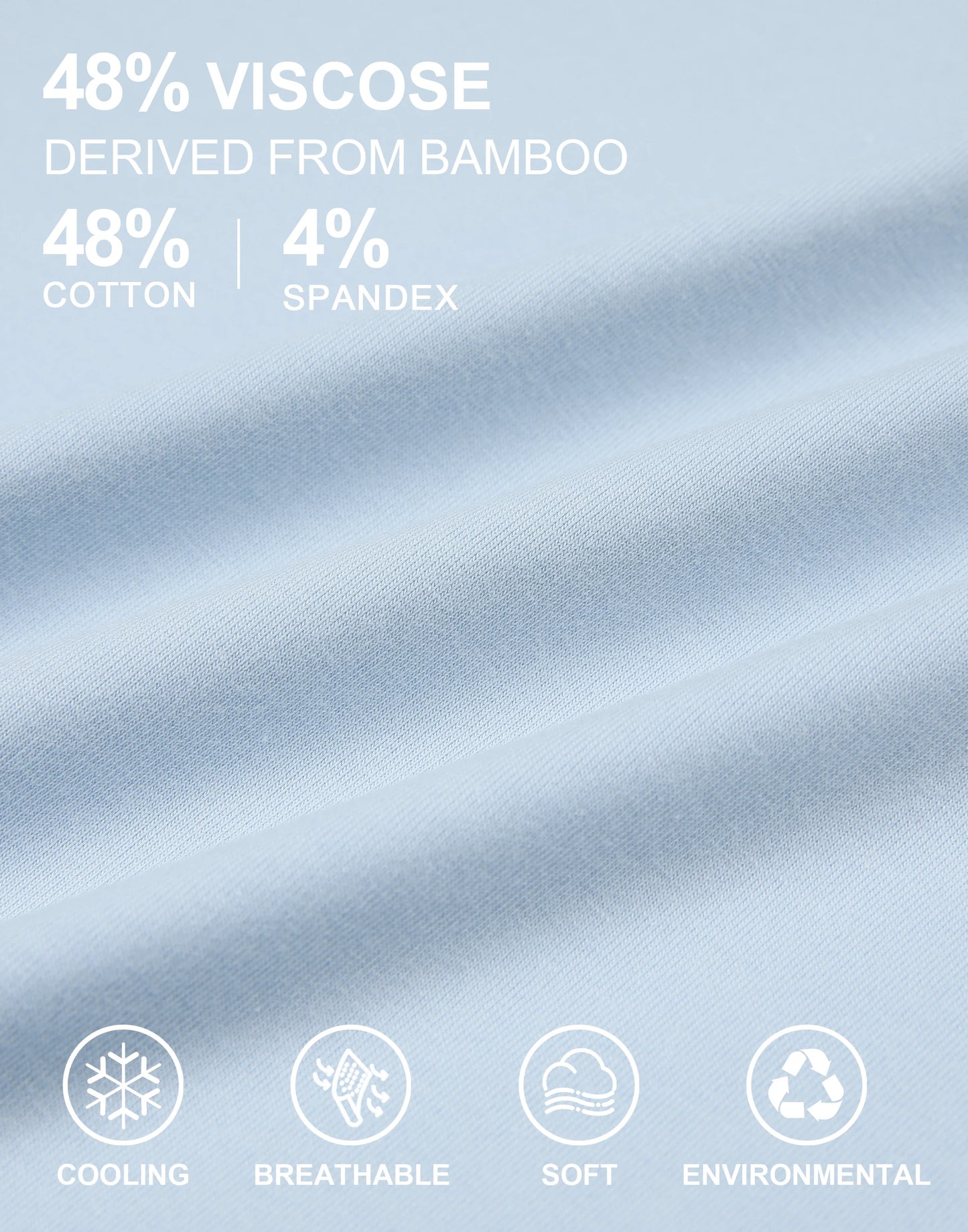 Pioneer Camp Men's T-Shirt Bamboo Viscose Ultra Soft Plain Male Shirts Cooling Crew Neck Casual Basic Tee Shirt Undershirt