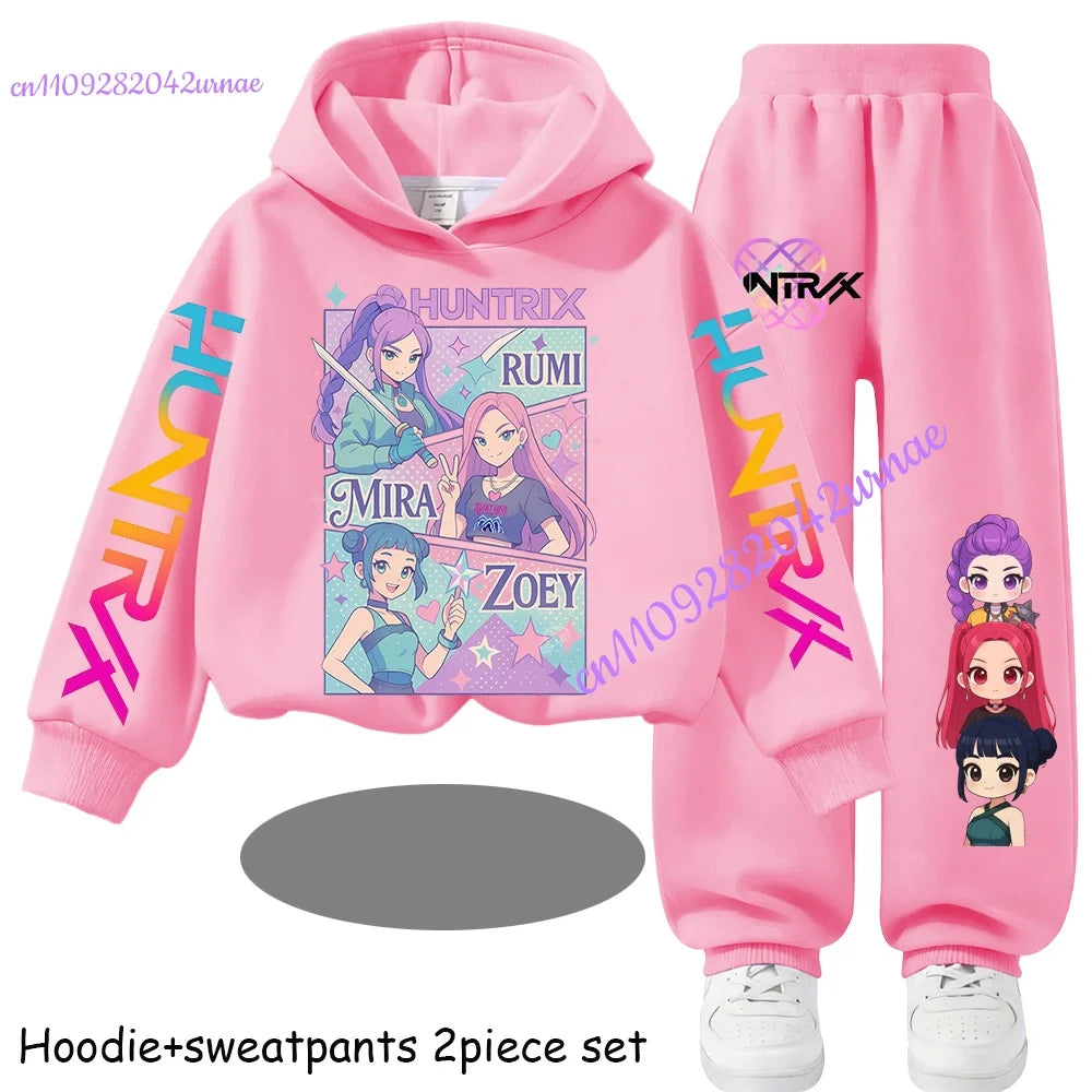 Kid Clothes Children's Zoey Hoodie Set with Boys' Rumi Casual Sports Shirt and Two Tone Girls' Soft and Comfortable Mira Pants