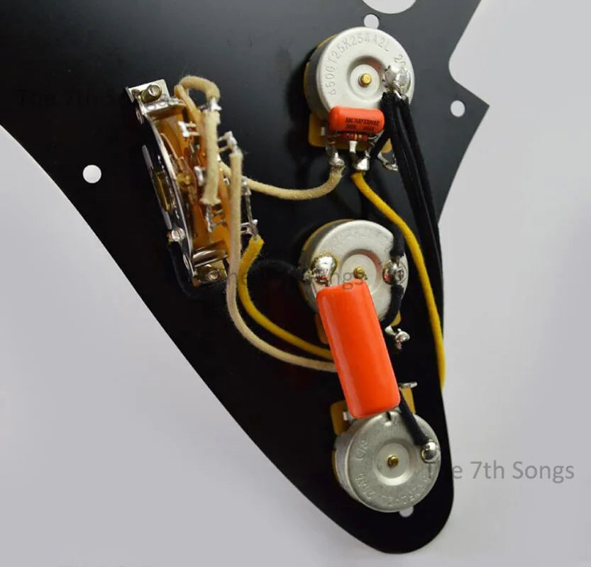 Electric Guitar 0.047uf Orange treble Bleed ST 5-Way C*S 250K Pots Wiring for SSS Guitar pickup