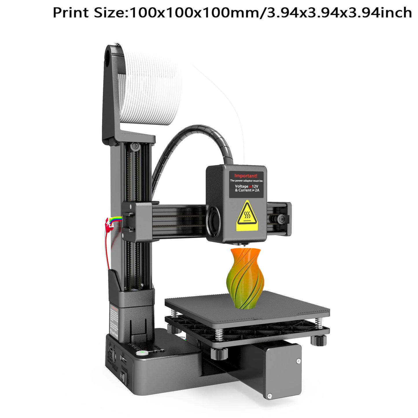 EasyThreed K10 Desktop Mini 3D Printer, Low Noise FDM 3D Printing Machine with Quick Bed Leveling, Portable Safe Printer for Youth STEM Learning Parent Child DIY Projects