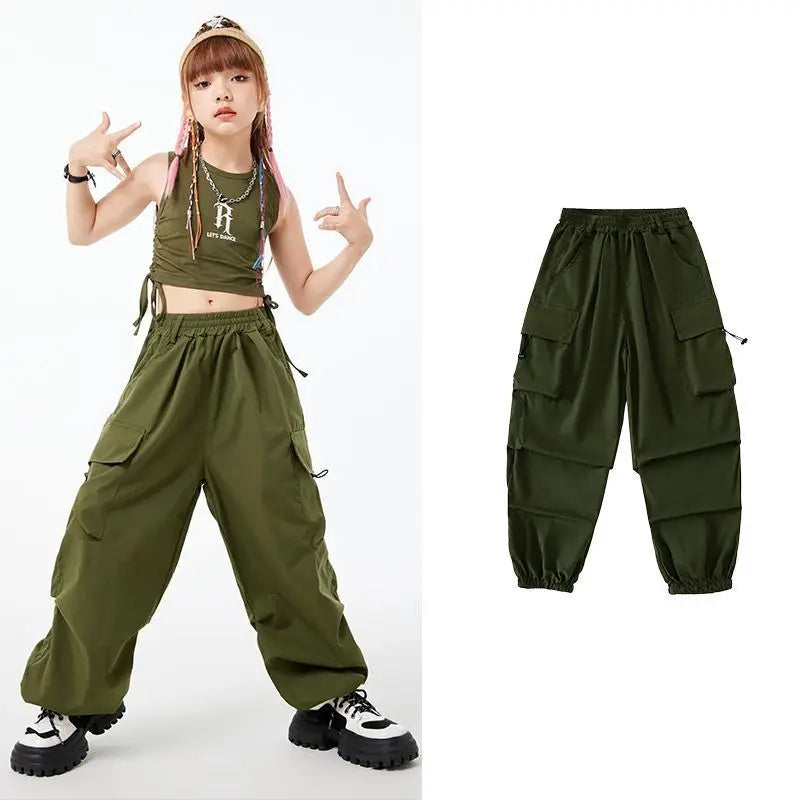 Teenage Girls Clothing Children Pants Kids Clothes Summer Streetwear Hip-hop Street Dance Casual Cargo Pants Fashion