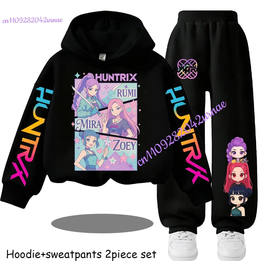 Kid Clothes Children's Zoey Hoodie Set with Boys' Rumi Casual Sports Shirt and Two Tone Girls' Soft and Comfortable Mira Pants