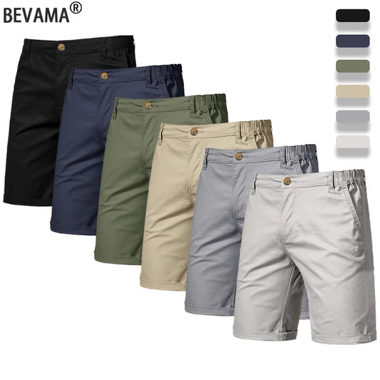 Summer Casual Cargo Shorts Men's Jogging Climbing Sports Short Elastic Waist Solid Color Male Jogger Work Hiking Shorts
