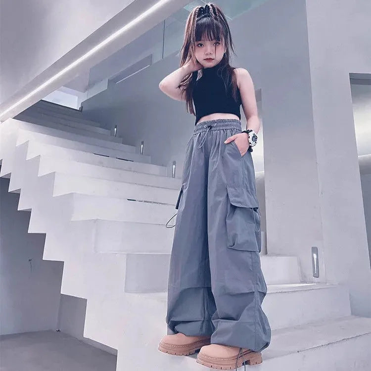 Teenage Girls Clothing Children Pants Kids Clothes Summer Streetwear Hip-hop Street Dance Casual Cargo Pants Fashion