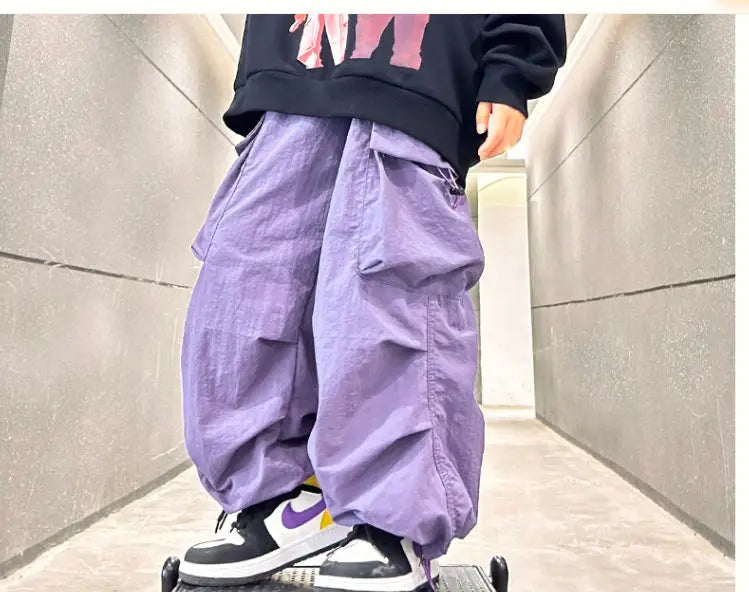 Teenage Girls Clothing Children Pants Kids Clothes Summer Streetwear Hip-hop Street Dance Casual Cargo Pants Fashion