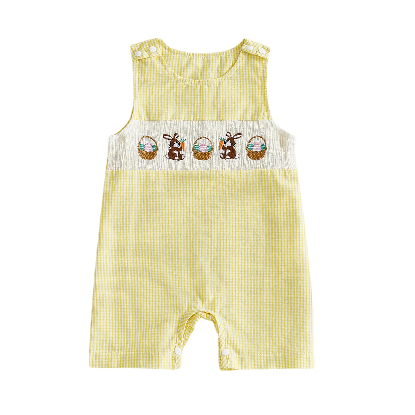 New Baby Boy Romper Cute Embroidered Sleeveless Buttons Short Jumpsuits 2026 Summer Toddler Overalls 0-18M