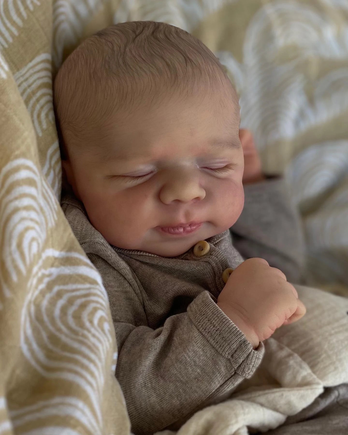 NPK 19inch Pascale Newborn Full Body Baby Reborn Doll with 3D Skin Multiple Layers Painting with Visible Veins Soft Touch Doll