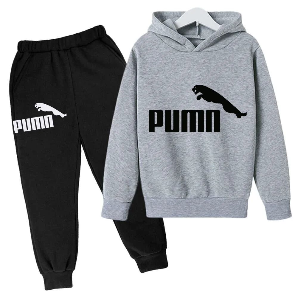 Spring Autumn New Fashion Kids Tracksuits 3-12 Years Boys and Girls Casual Sports Hoodie Tops+pants 2pcs Sets Children Clothes
