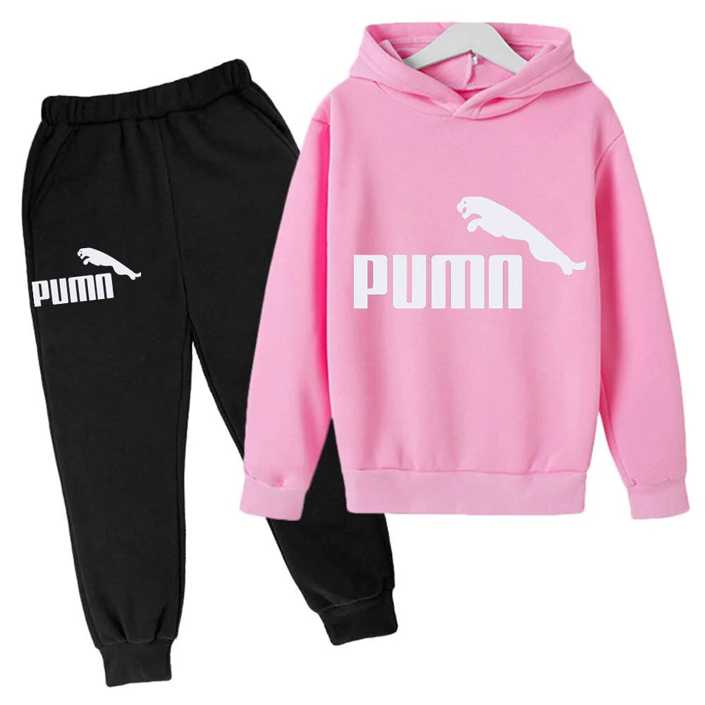 Spring Autumn New Fashion Kids Tracksuits 3-12 Years Boys and Girls Casual Sports Hoodie Tops+pants 2pcs Sets Children Clothes