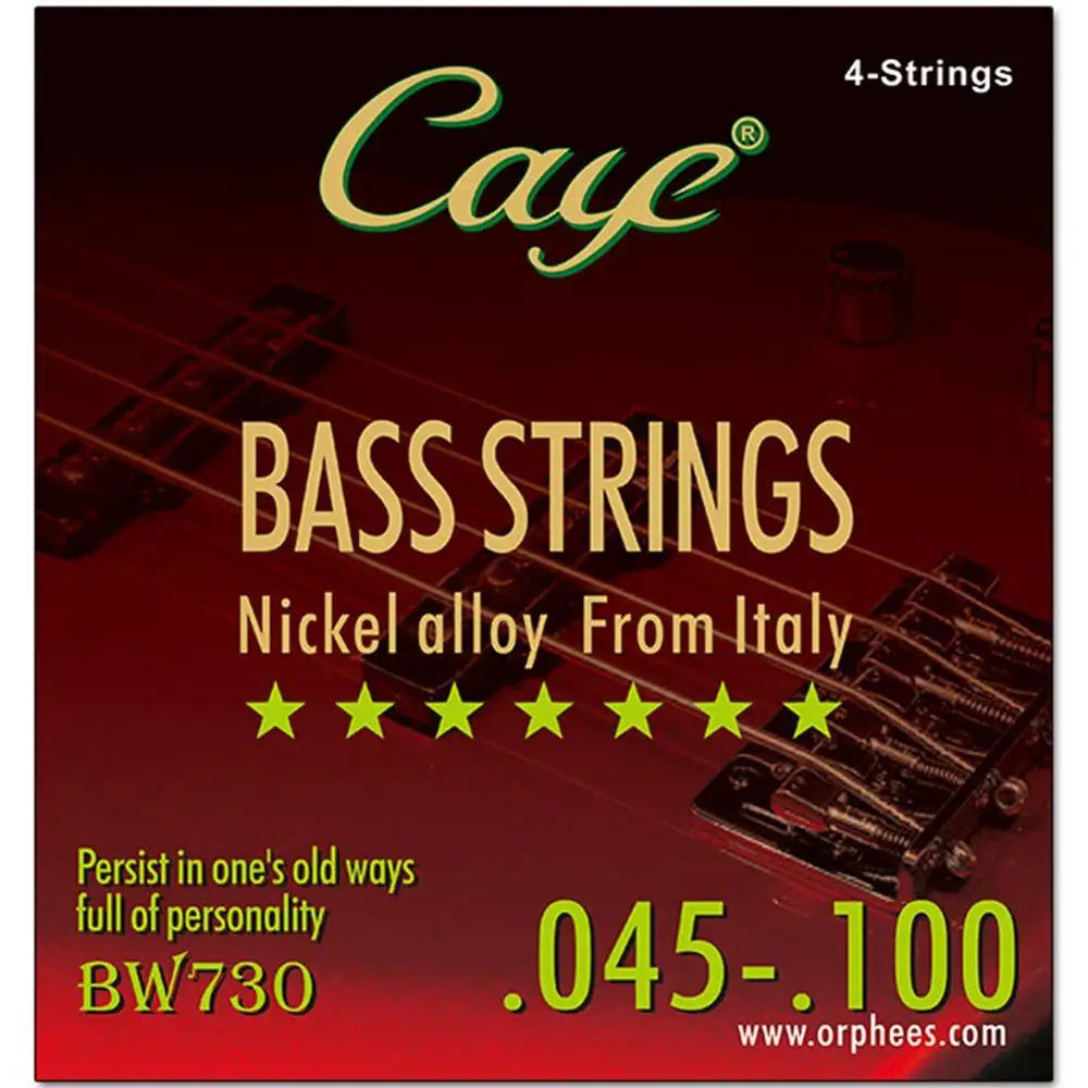 CAYE 4/5/6pcs Strings Electric Bass Strings Set Hexagonal Steel Core Inner Wire Stainless Steel Outer Wire Bass Guitar String