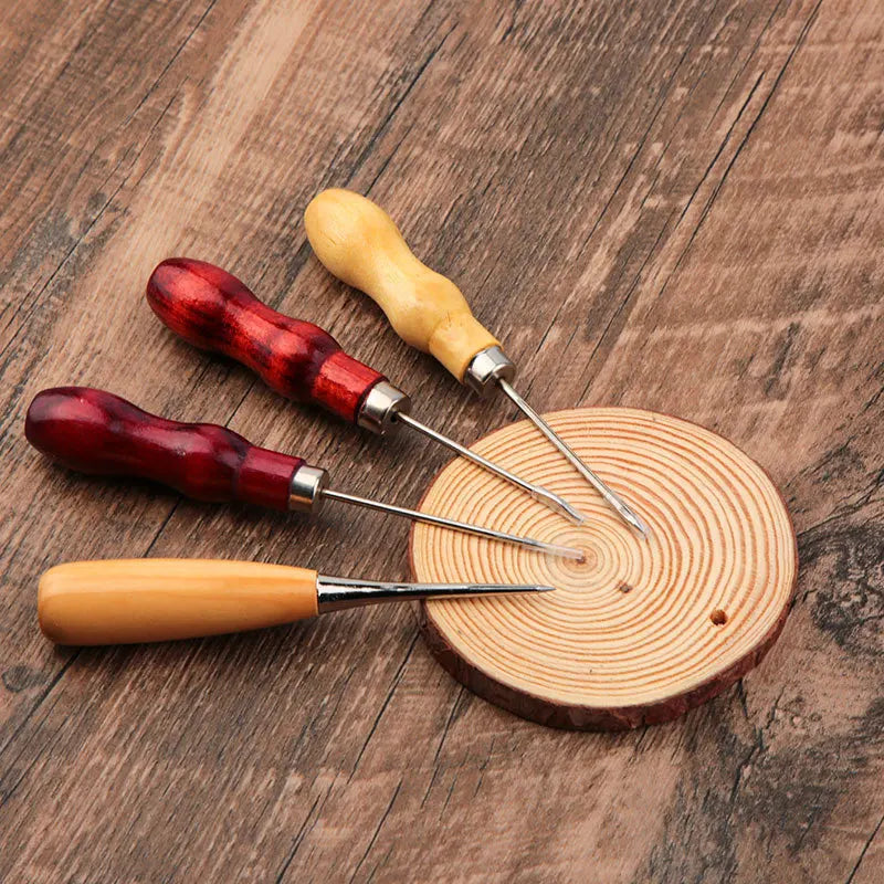 Leather Craft Tool Kit Leather Hand Sewing Repair Kit Stitching Punch Carving Work Groover Set DIY Tool Set Professional