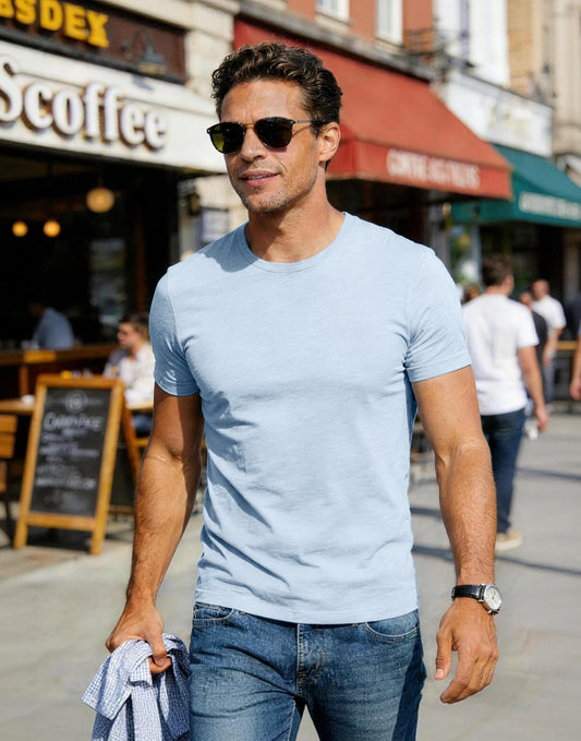 Pioneer Camp Men's T-Shirt Bamboo Viscose Ultra Soft Plain Male Shirts Cooling Crew Neck Casual Basic Tee Shirt Undershirt